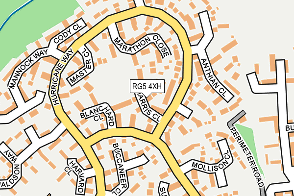 RG5 4XH map - OS OpenMap – Local (Ordnance Survey)