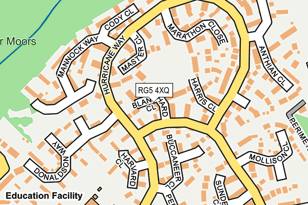 RG5 4XQ map - OS OpenMap – Local (Ordnance Survey)