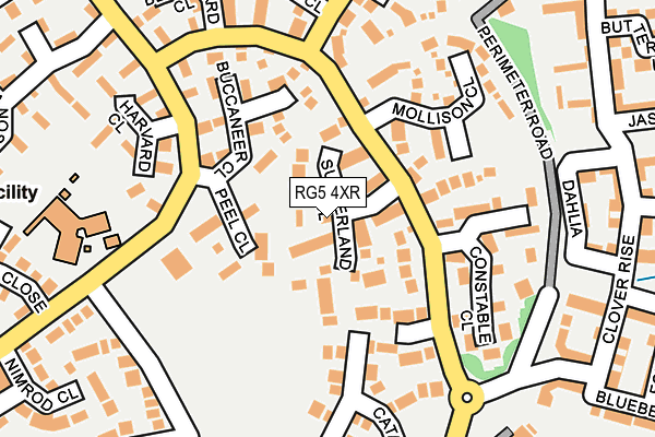 RG5 4XR map - OS OpenMap – Local (Ordnance Survey)
