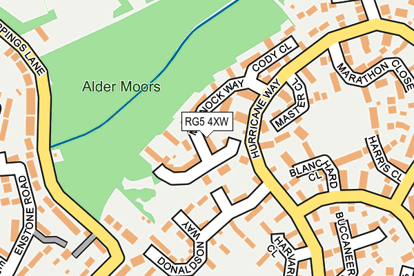 RG5 4XW map - OS OpenMap – Local (Ordnance Survey)