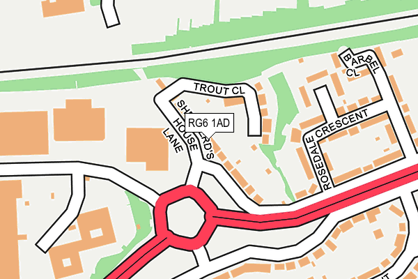 RG6 1AD map - OS OpenMap – Local (Ordnance Survey)