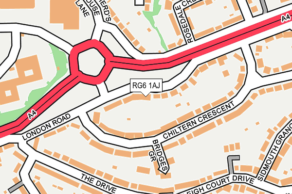 RG6 1AJ map - OS OpenMap – Local (Ordnance Survey)