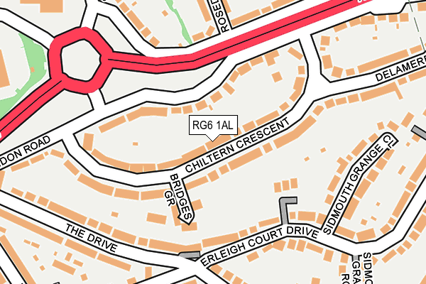 RG6 1AL map - OS OpenMap – Local (Ordnance Survey)