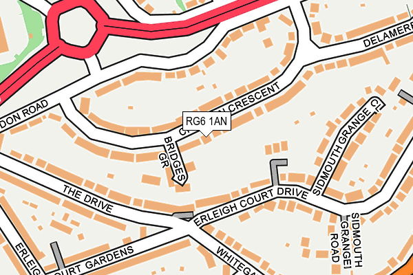 RG6 1AN map - OS OpenMap – Local (Ordnance Survey)