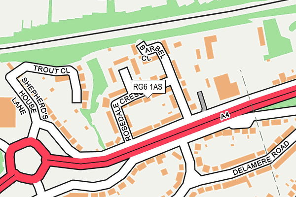 RG6 1AS map - OS OpenMap – Local (Ordnance Survey)