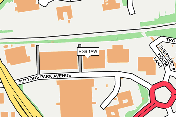 RG6 1AW map - OS OpenMap – Local (Ordnance Survey)