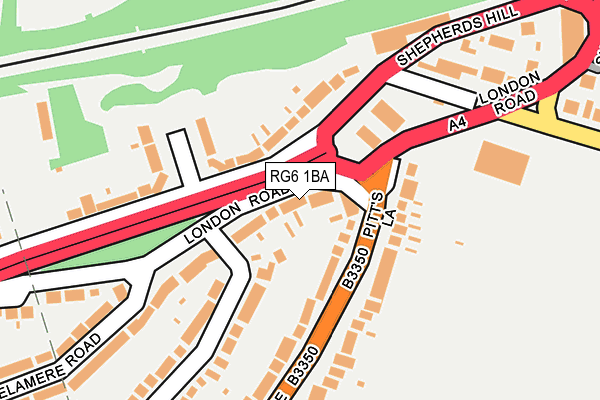 RG6 1BA map - OS OpenMap – Local (Ordnance Survey)