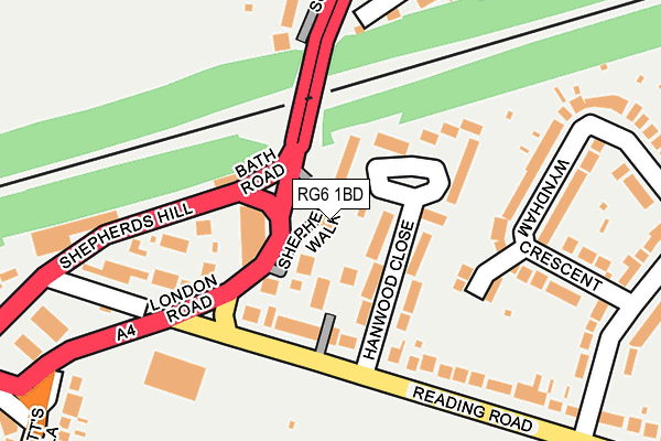 RG6 1BD map - OS OpenMap – Local (Ordnance Survey)