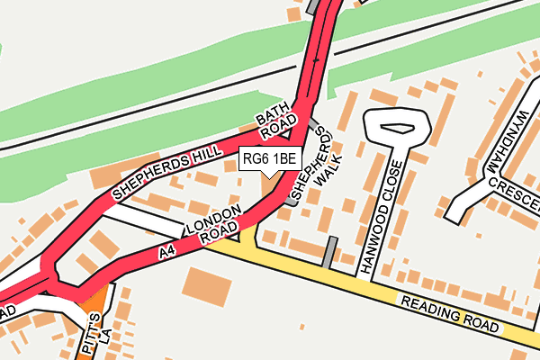 RG6 1BE map - OS OpenMap – Local (Ordnance Survey)