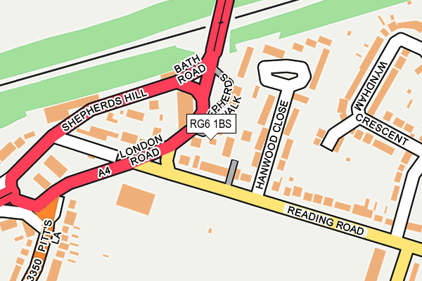 RG6 1BS map - OS OpenMap – Local (Ordnance Survey)