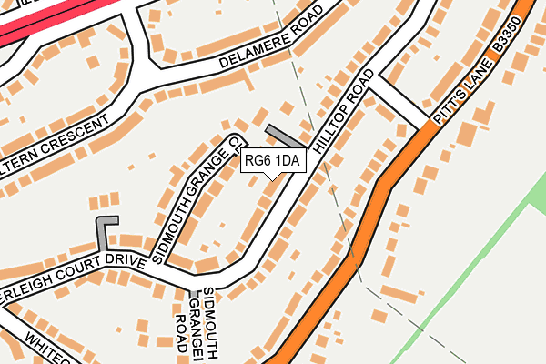 RG6 1DA map - OS OpenMap – Local (Ordnance Survey)