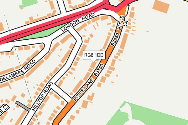 RG6 1DD map - OS OpenMap – Local (Ordnance Survey)