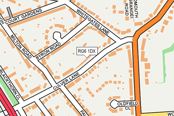 RG6 1DX map - OS OpenMap – Local (Ordnance Survey)