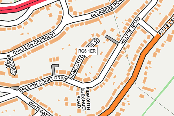 RG6 1ER map - OS OpenMap – Local (Ordnance Survey)