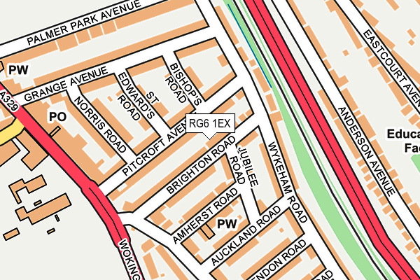 RG6 1EX map - OS OpenMap – Local (Ordnance Survey)