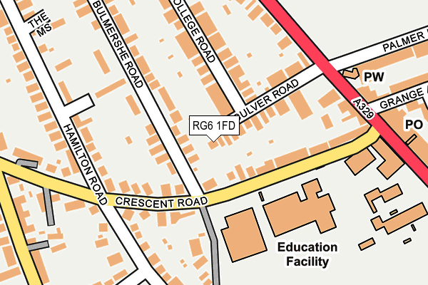 RG6 1FD map - OS OpenMap – Local (Ordnance Survey)