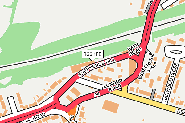 RG6 1FE map - OS OpenMap – Local (Ordnance Survey)