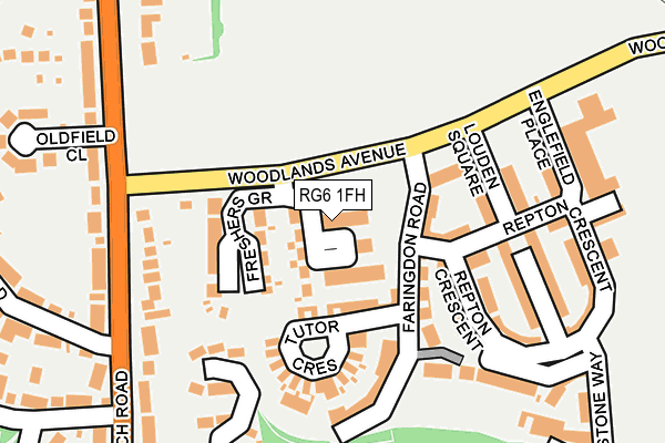 RG6 1FH map - OS OpenMap – Local (Ordnance Survey)