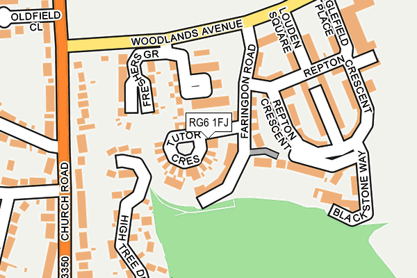 RG6 1FJ map - OS OpenMap – Local (Ordnance Survey)