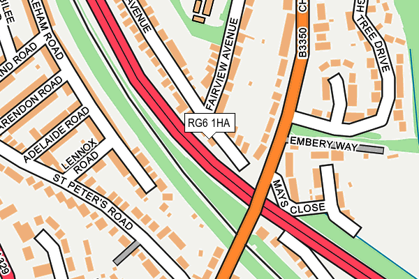 RG6 1HA map - OS OpenMap – Local (Ordnance Survey)