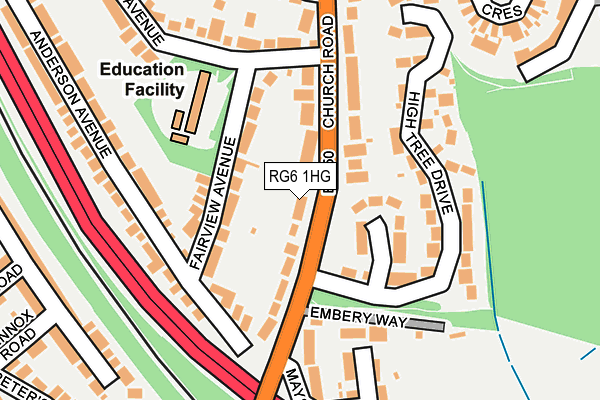 RG6 1HG map - OS OpenMap – Local (Ordnance Survey)