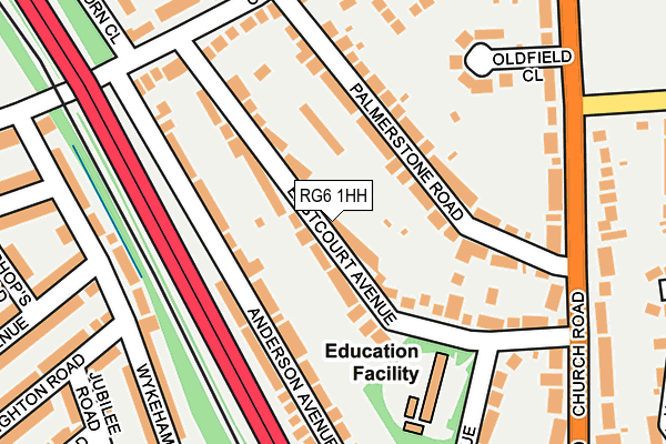 RG6 1HH map - OS OpenMap – Local (Ordnance Survey)