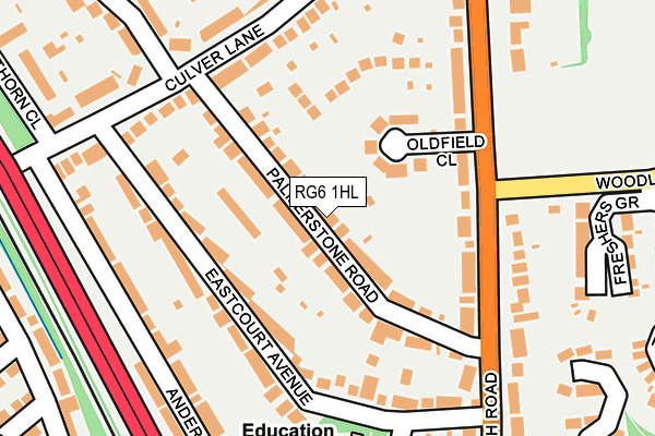 RG6 1HL map - OS OpenMap – Local (Ordnance Survey)