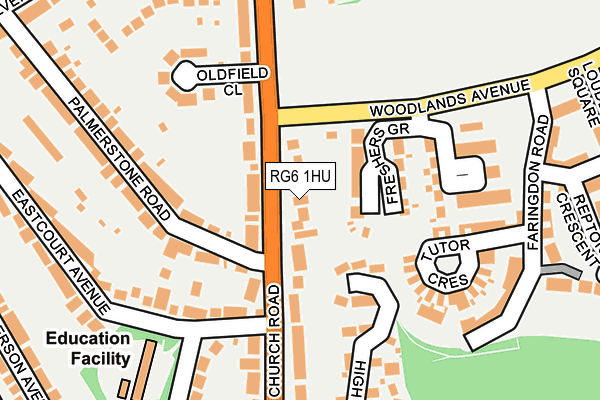 RG6 1HU map - OS OpenMap – Local (Ordnance Survey)