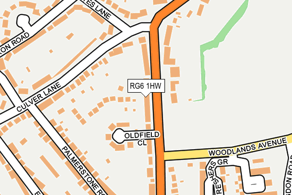 RG6 1HW map - OS OpenMap – Local (Ordnance Survey)