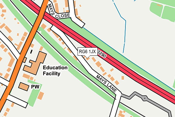 RG6 1JX map - OS OpenMap – Local (Ordnance Survey)