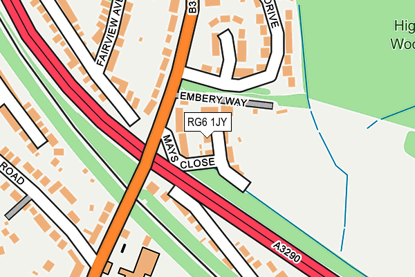 RG6 1JY map - OS OpenMap – Local (Ordnance Survey)