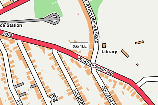 RG6 1LE map - OS OpenMap – Local (Ordnance Survey)