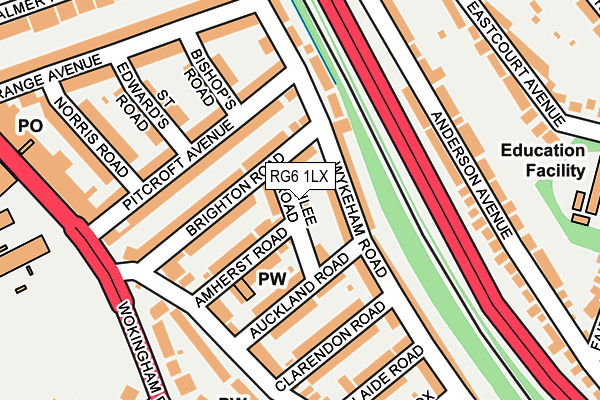 RG6 1LX map - OS OpenMap – Local (Ordnance Survey)