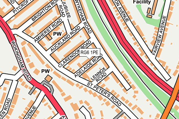 RG6 1PE map - OS OpenMap – Local (Ordnance Survey)