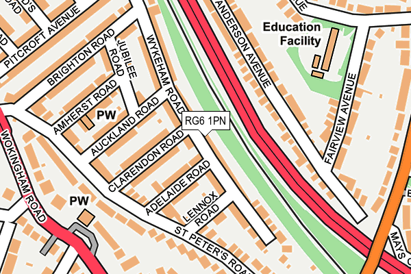 RG6 1PN map - OS OpenMap – Local (Ordnance Survey)