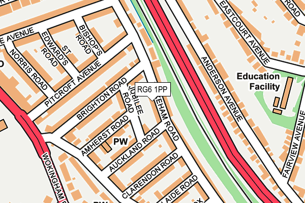 RG6 1PP map - OS OpenMap – Local (Ordnance Survey)