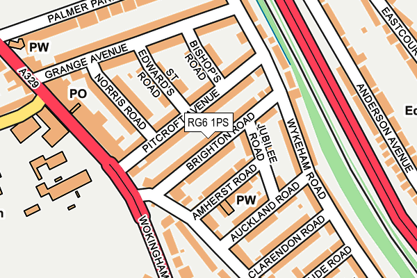 RG6 1PS map - OS OpenMap – Local (Ordnance Survey)