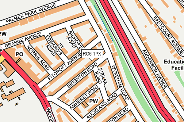 RG6 1PX map - OS OpenMap – Local (Ordnance Survey)