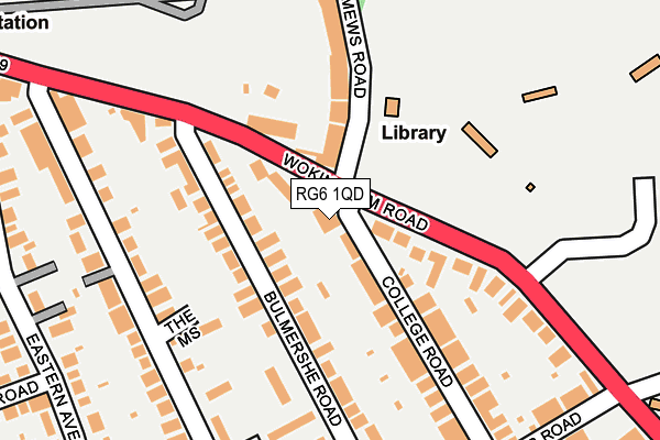 RG6 1QD map - OS OpenMap – Local (Ordnance Survey)