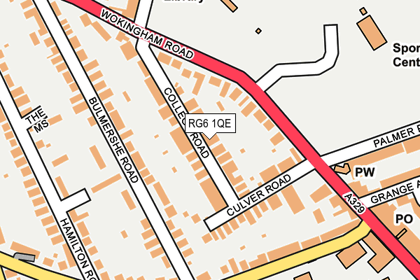 RG6 1QE map - OS OpenMap – Local (Ordnance Survey)