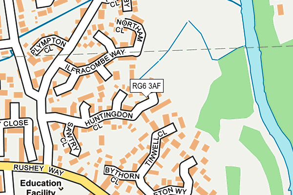 RG6 3AF map - OS OpenMap – Local (Ordnance Survey)