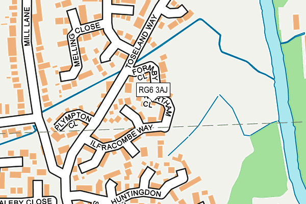 RG6 3AJ map - OS OpenMap – Local (Ordnance Survey)