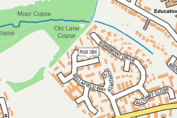 RG6 3BX map - OS OpenMap – Local (Ordnance Survey)