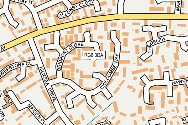 RG6 3DA map - OS OpenMap – Local (Ordnance Survey)