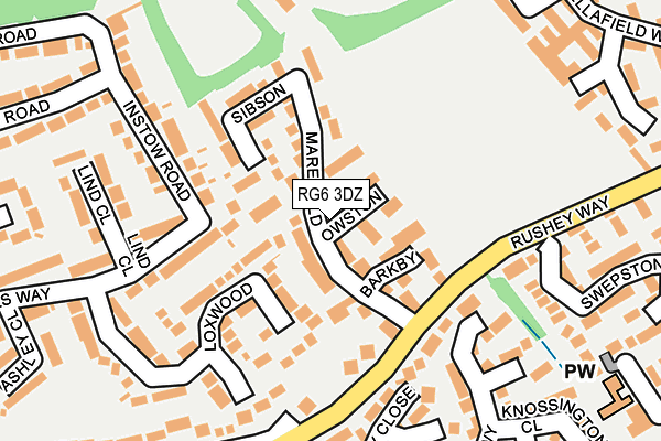 RG6 3DZ map - OS OpenMap – Local (Ordnance Survey)