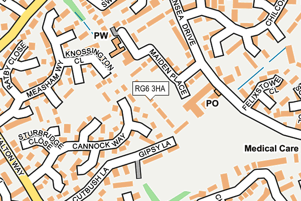 RG6 3HA map - OS OpenMap – Local (Ordnance Survey)