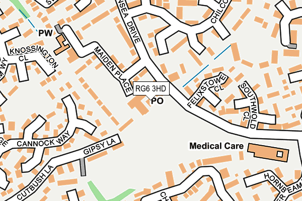 RG6 3HD map - OS OpenMap – Local (Ordnance Survey)