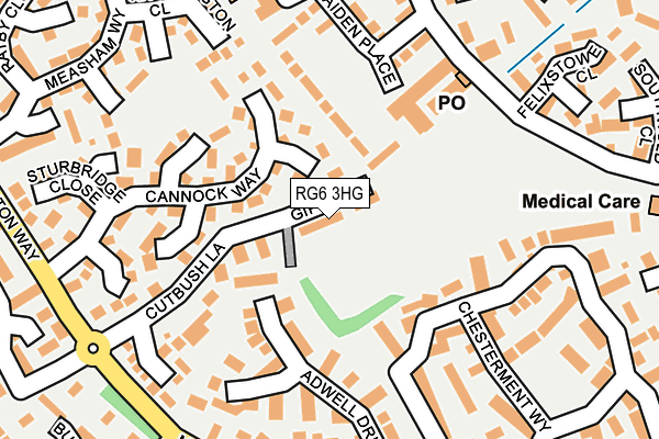 RG6 3HG map - OS OpenMap – Local (Ordnance Survey)