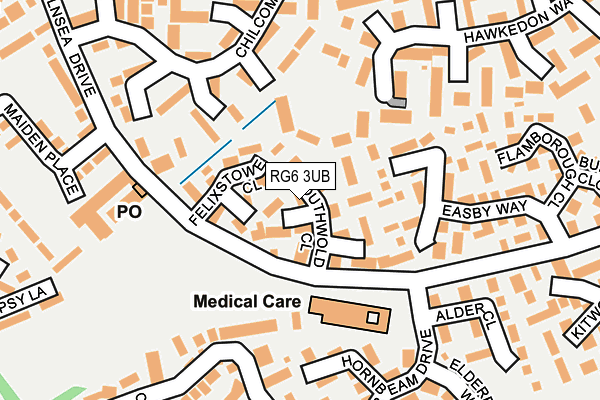 RG6 3UB map - OS OpenMap – Local (Ordnance Survey)
