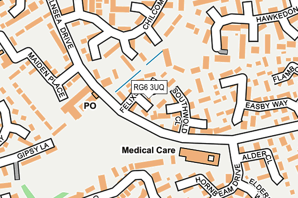 RG6 3UQ map - OS OpenMap – Local (Ordnance Survey)